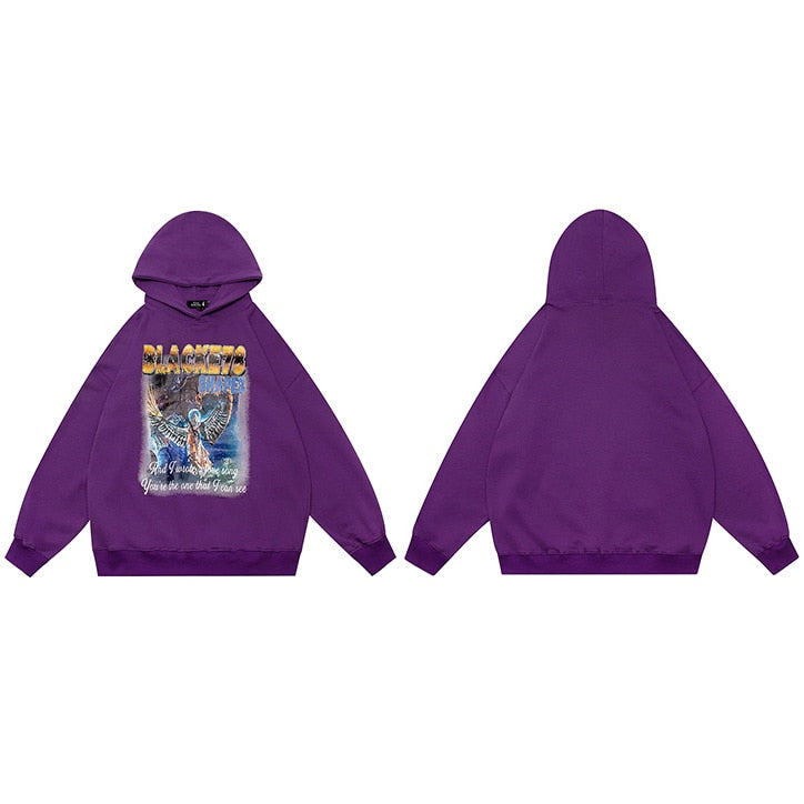 "Flying Shapes" Unisex Men Women Streetwear Graphic Hoodie