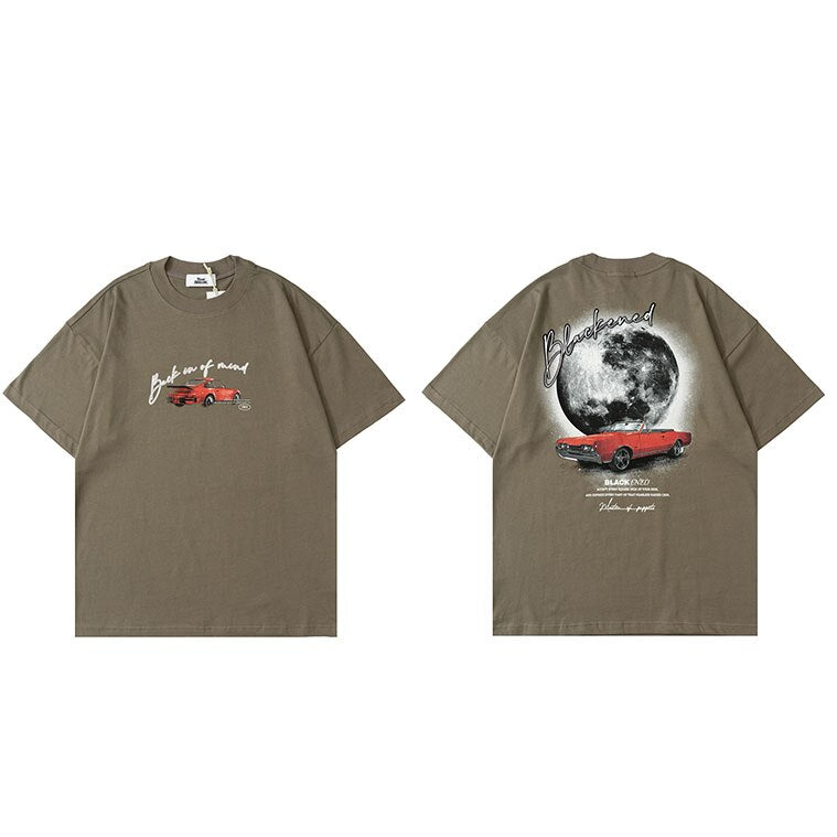 "Landed Down" Graphic Unisex Streetwear Vintage Women Men Y2K T-Shirt