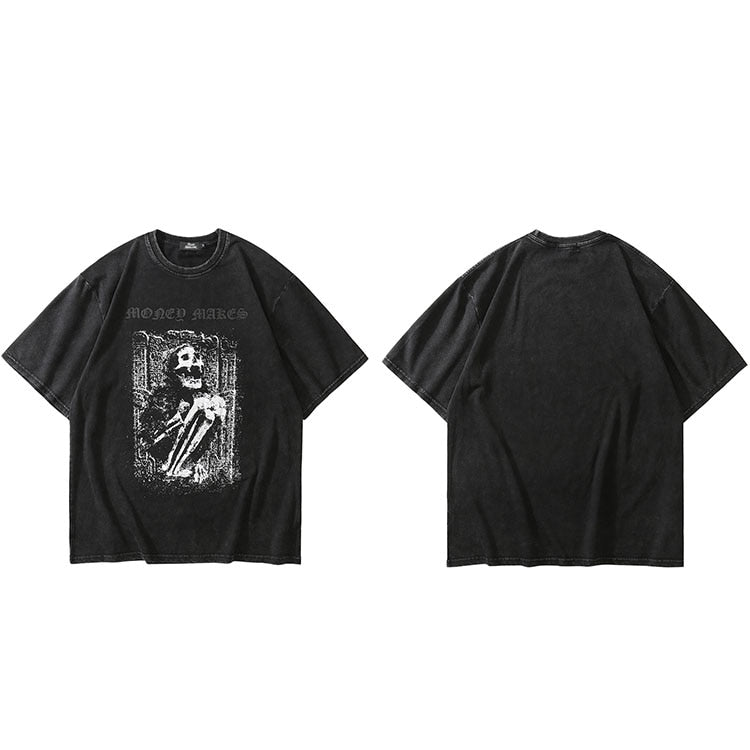"Ghost Call" Graphic Unisex Streetwear Women Men Y2K T-Shirt