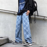 "Plaid"  Hip Hop Graphic Unisex Streetwear Women Men Y2K Pants