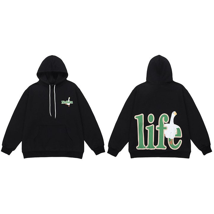 "That's Life" Graphic Unisex Streetwear Vintage Women Men Y2K Hoodie