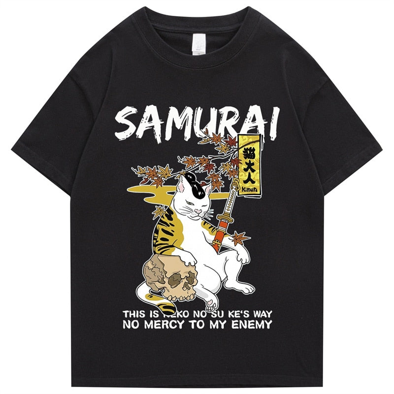 "Samurai" Graphic Unisex Streetwear Vintage Women Men Y2K T-Shirt