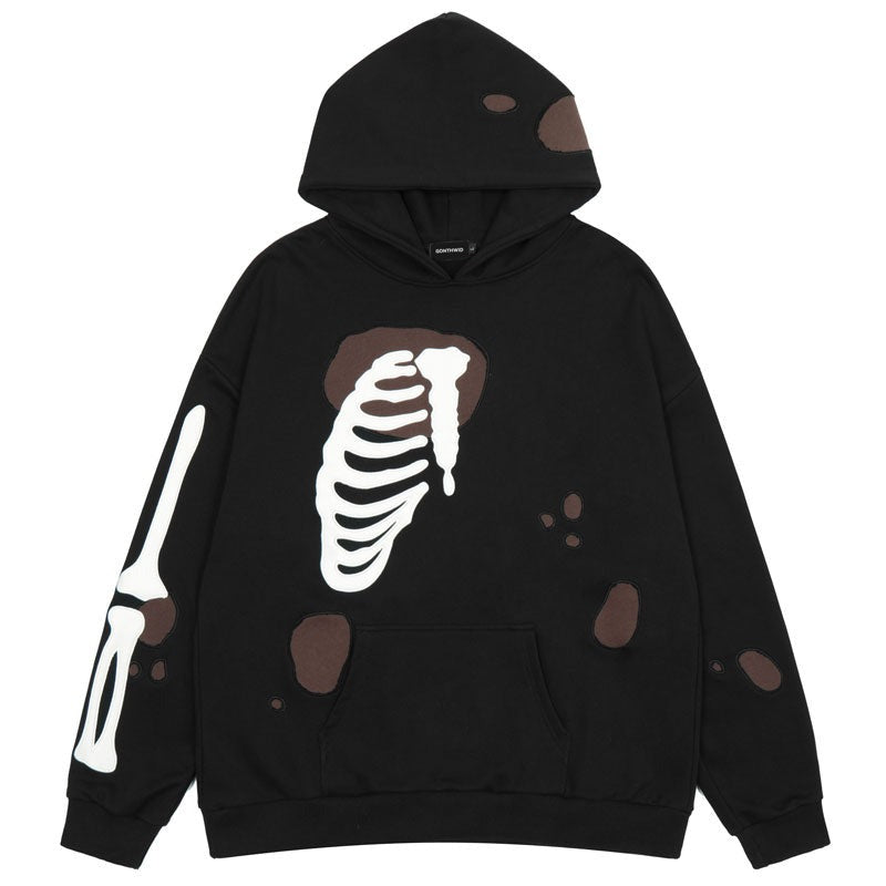 "Half Missing" Graphic Unisex Streetwear Women Men Y2K Hoodie