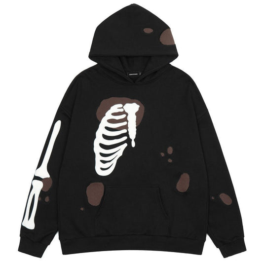 "Half Missing" Graphic Unisex Streetwear Women Men Y2K Hoodie