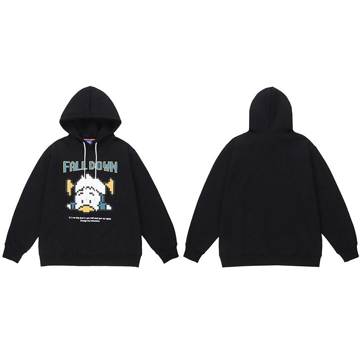 "Fall Back" Unisex Men Women Streetwear Graphic Hoodie