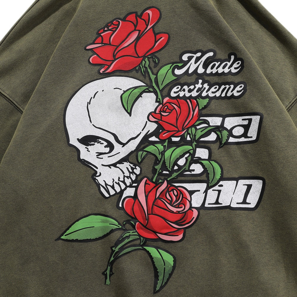 "Dead Rose" Unisex Men Women Streetwear Graphic Hoodie
