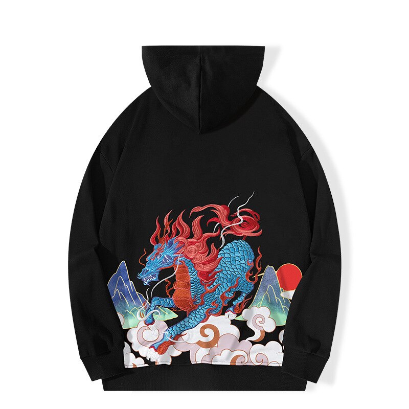 "Blue Horse" Unisex Men Women Streetwear Graphic Hoodie