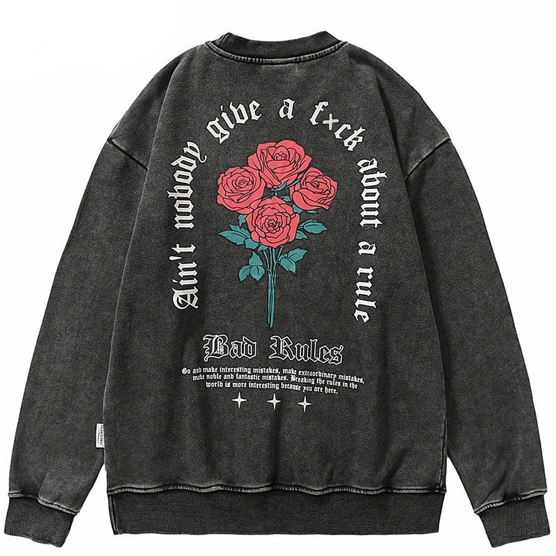 "Nobody" Graphic Unisex Streetwear Vintage Women Men Y2K Sweatshirt