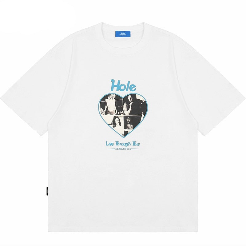 "Warm Heart" Graphic Unisex Streetwear Vintage Women Men Y2K T-Shirt