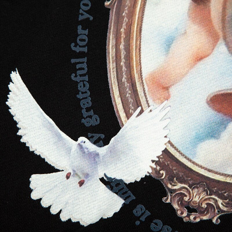 "Through The Glass" Graphic Unisex Streetwear Vintage Women Men Y2K Hoodie