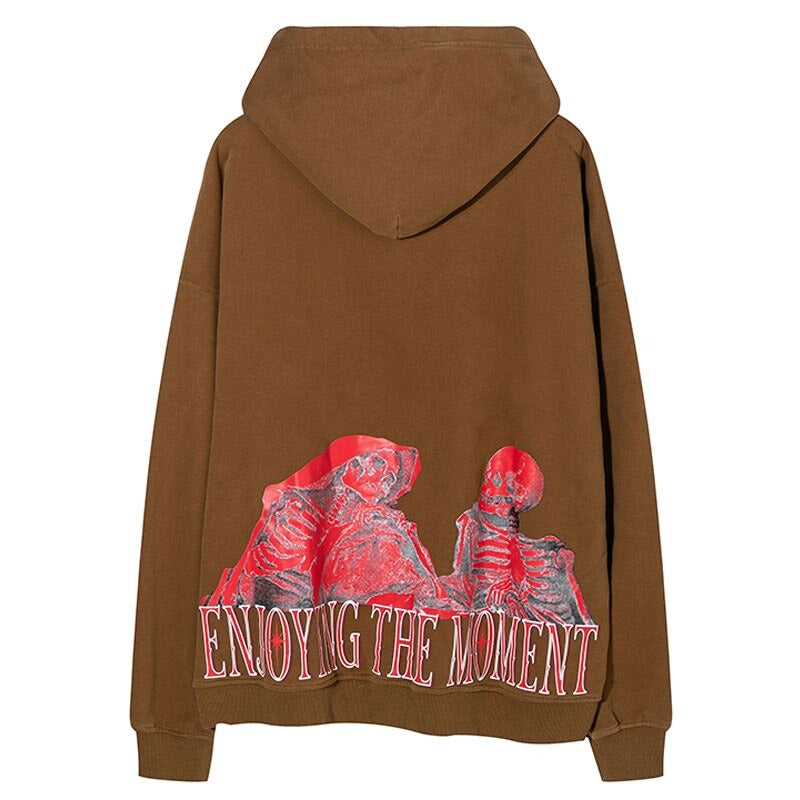 "Enjoying The Moment" Unisex Men Women Streetwear Graphic Hoodie