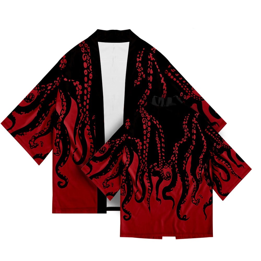 "Winter Waves" Graphic Unisex Streetwear Vintage Women Men Y2K Kimono