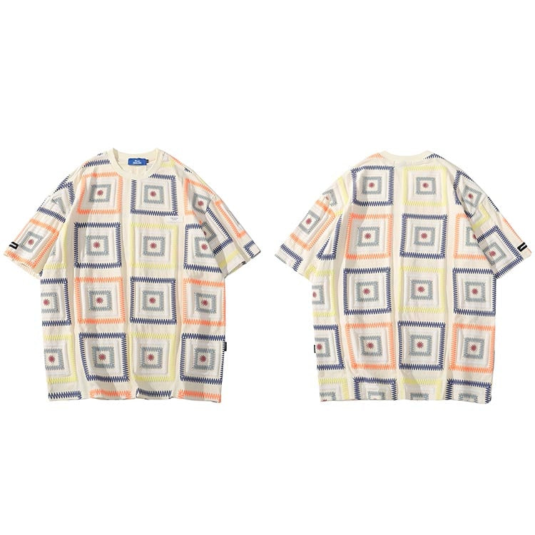 "Square Dance" Graphic Unisex Streetwear Vintage Women Men Y2K T-Shirt