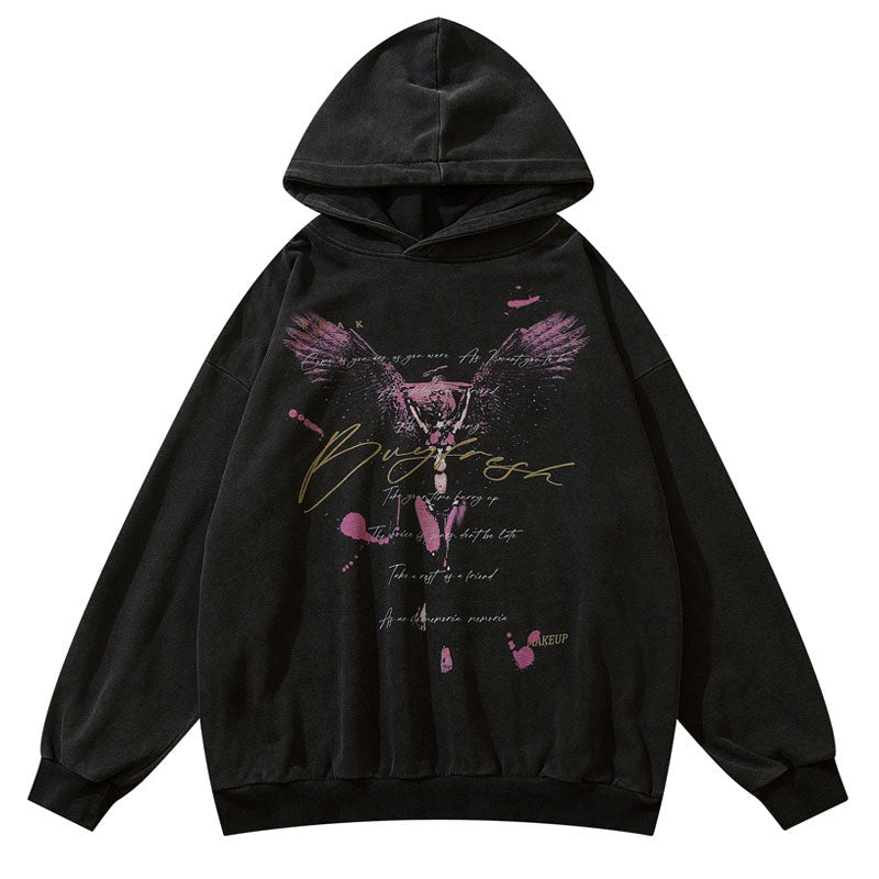 "Left In The Bottom" Graphic Unisex Streetwear Vintage Women Men Y2K Hoodie