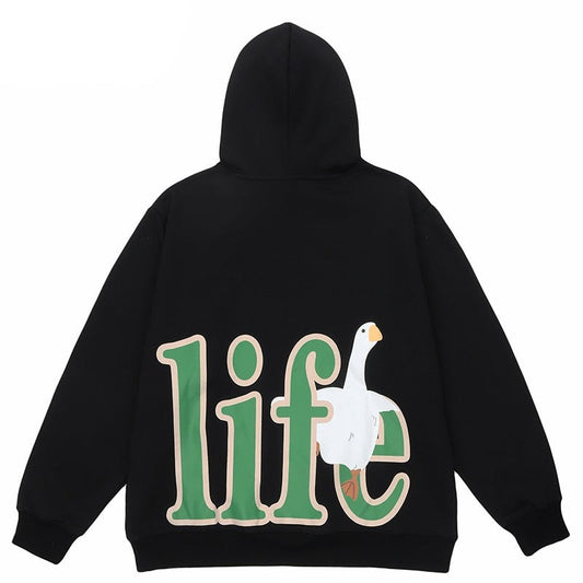 "That's Life" Graphic Unisex Streetwear Vintage Women Men Y2K Hoodie