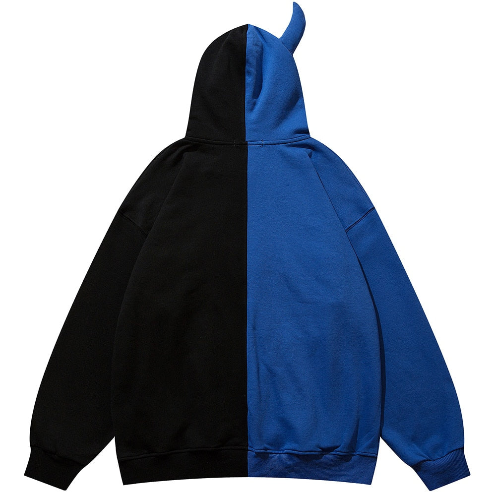 "Split In Two" Graphic Unisex Streetwear Vintage Women Men Y2K Hoodie