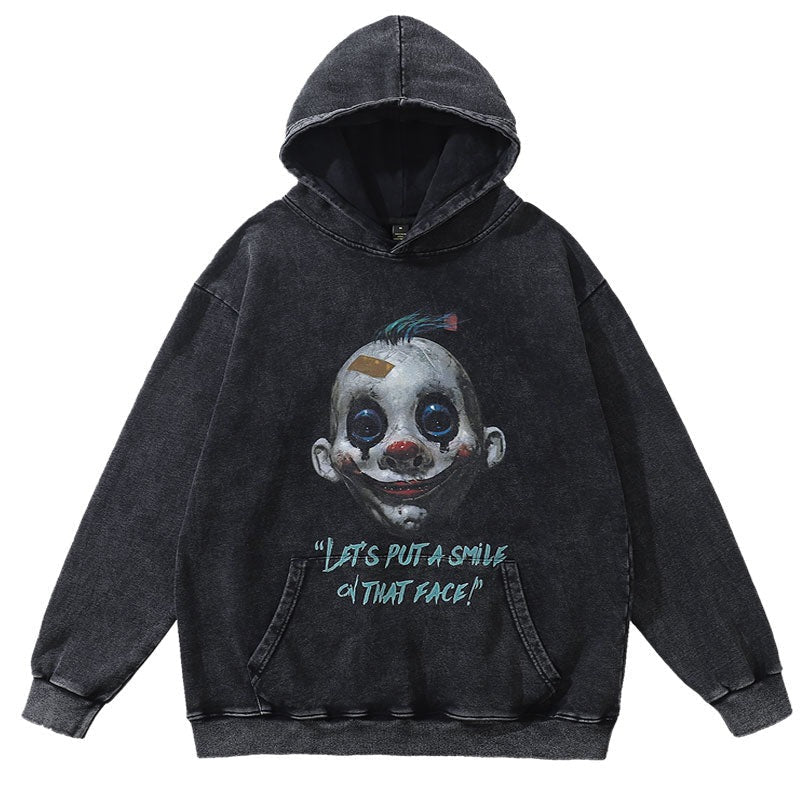 "Smile More" Graphic Unisex Streetwear Vintage Women Men Y2K Hoodie