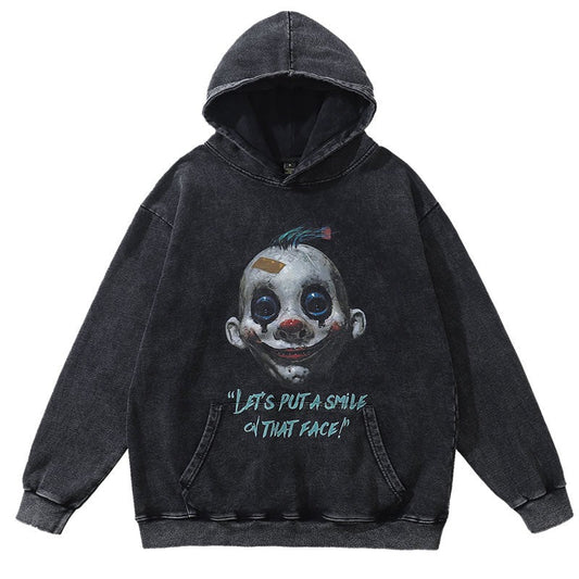 "Smile More" Graphic Unisex Streetwear Vintage Women Men Y2K Hoodie