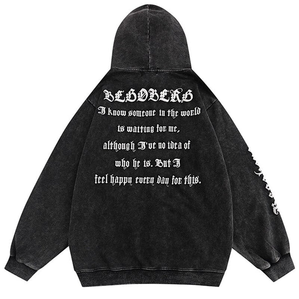 "The Wrong Side" Graphic Unisex Streetwear Vintage Women Men Y2K Hoodie