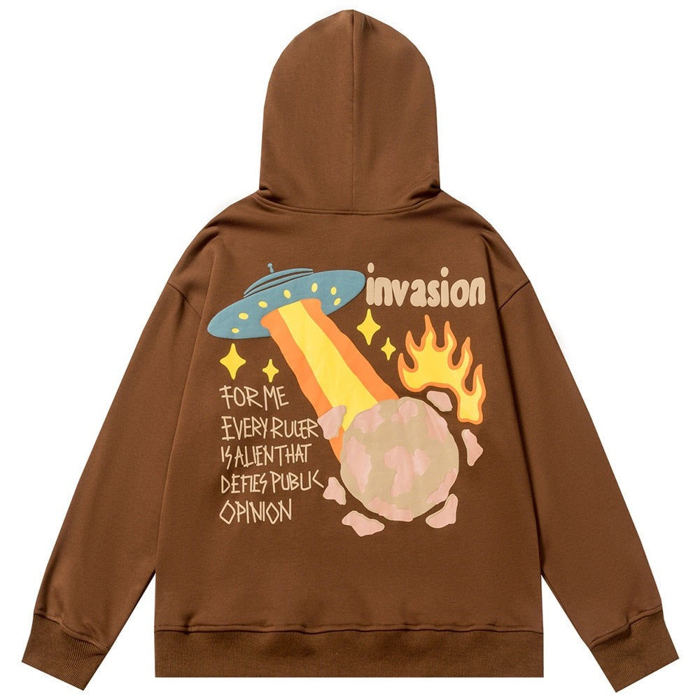 "Secret Invasion" Graphic Unisex Streetwear Vintage Women Men Y2K Hoodie