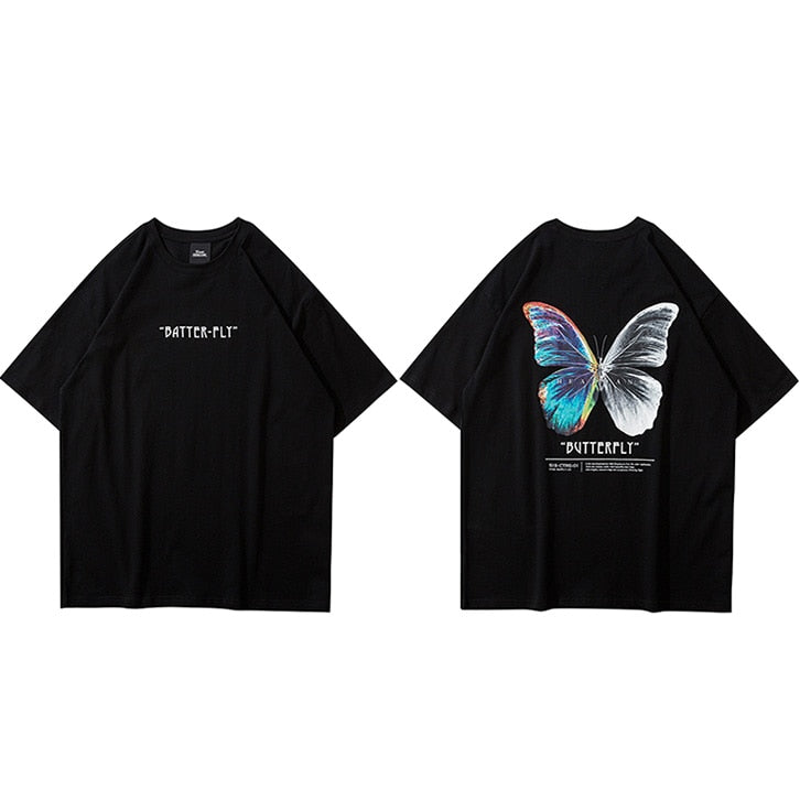 "Blue Effect" Graphic Unisex Streetwear Vintage Women Men Y2K T-Shirt