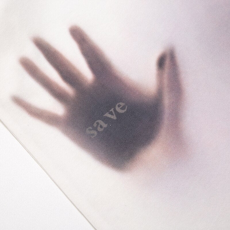 "Hand Print" Graphic Unisex Streetwear Women Men Y2K T-Shirt