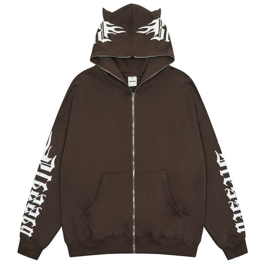 "The Horns" Graphic Unisex Streetwear Vintage Women Men Y2K Hoodie