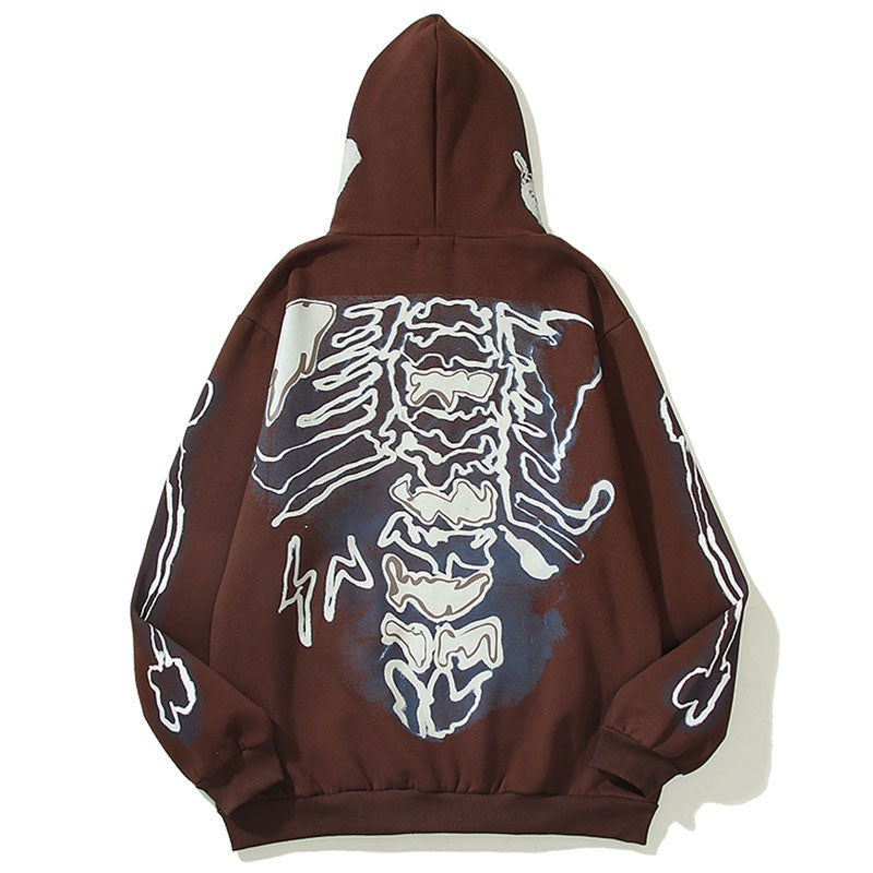 "Blue Bones" Unisex Men Women Streetwear Graphic Hoodie
