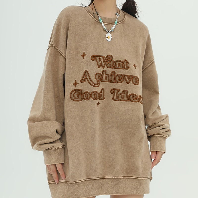 "Achieve Everything" Unisex Men Women Streetwear Graphic Sweatshirt