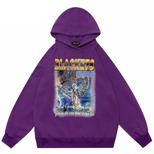 "Flying Shapes" Unisex Men Women Streetwear Graphic Hoodie