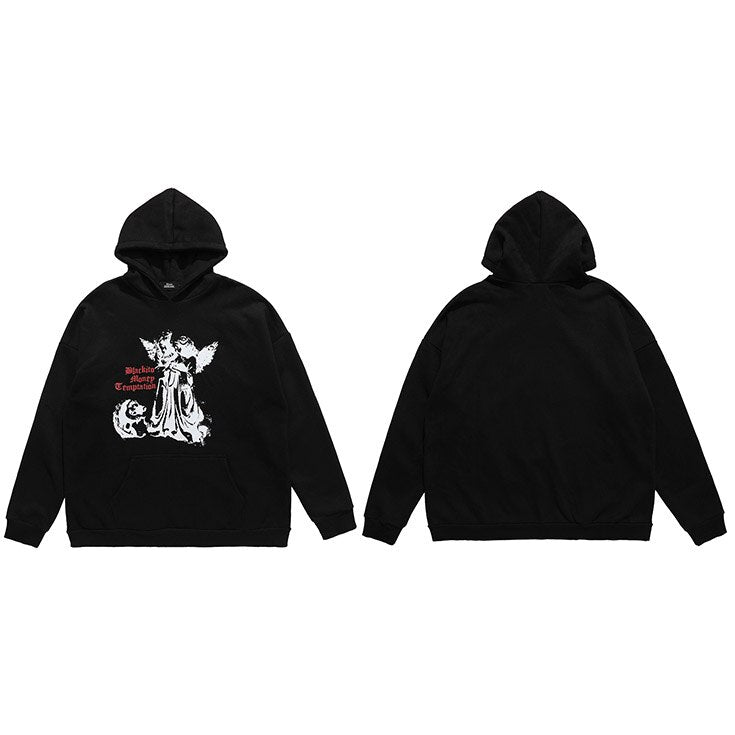 "Looking Under" Graphic Unisex Streetwear Vintage Women Men Y2K Hoodie