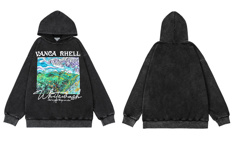 "Real Life" Graphic Unisex Streetwear Vintage Women Men Y2K Hoodie