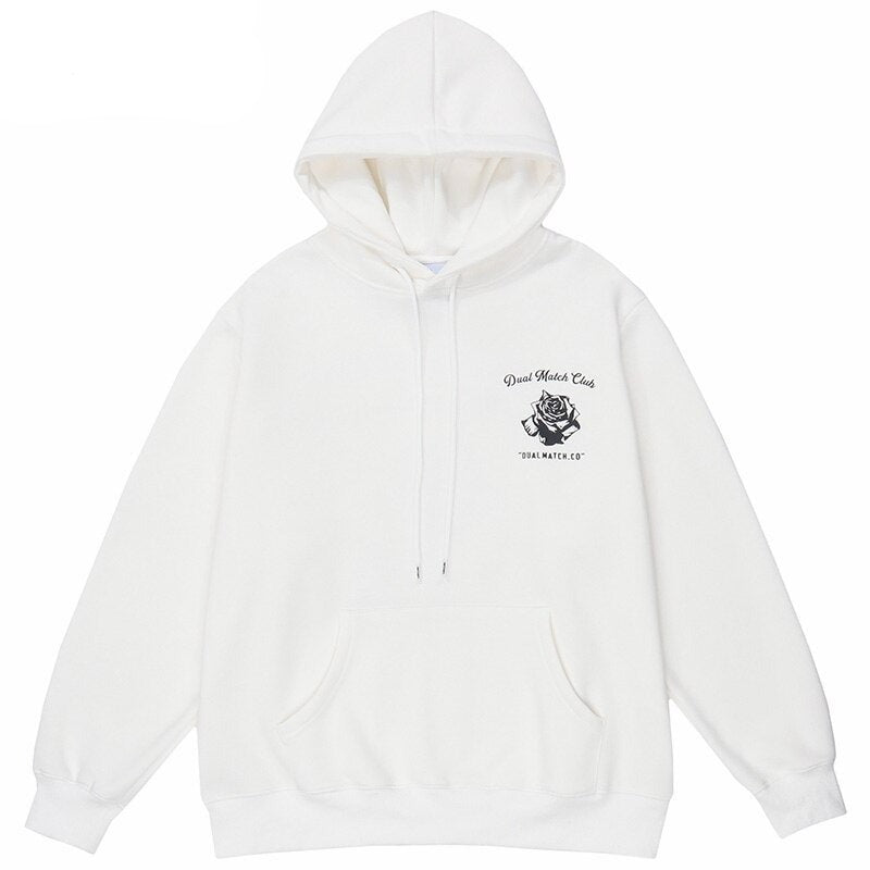 "White Roses" Graphic Unisex Streetwear Vintage Women Men Y2K Hoodie