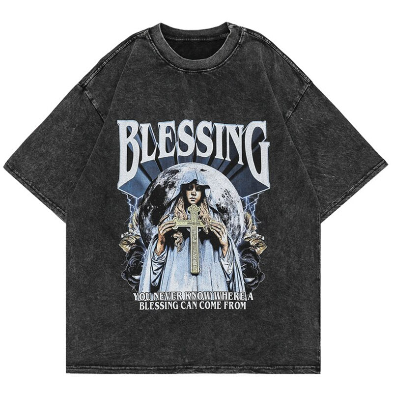 "Big Blessings" Unisex Men Women Streetwear Graphic T-Shirt