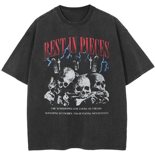 "Finally At Peace" Graphic Unisex Streetwear Vintage Women Men Y2K T-Shirt