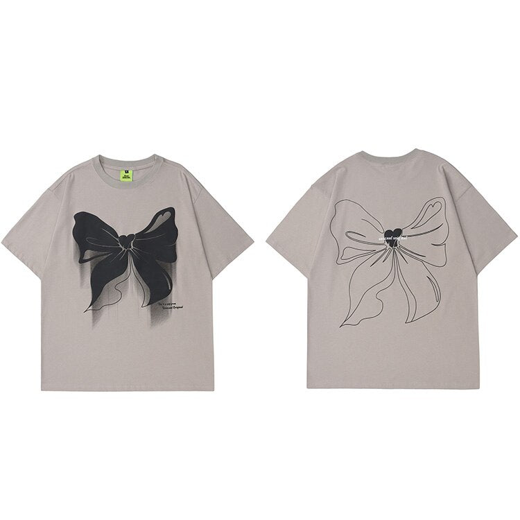 "Bowknot Butterfly" Unisex Men Women Streetwear Graphic T-Shirt