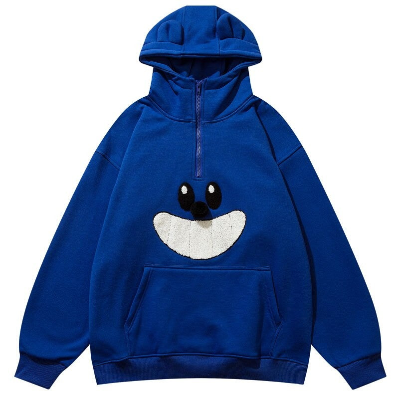 "Funny Face" Graphic Unisex Streetwear Women Men Y2K Hoodie