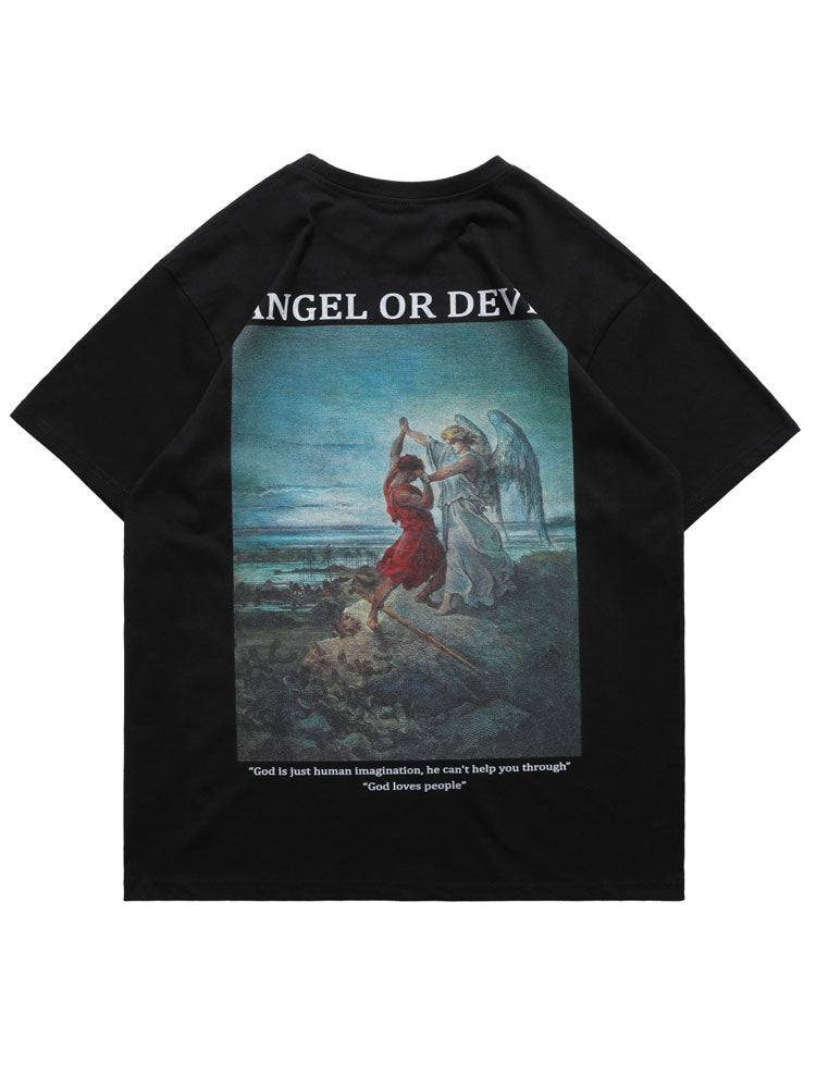 "Gates of Heaven" Graphic Unisex Streetwear Vintage Women Men Y2K T-Shirt