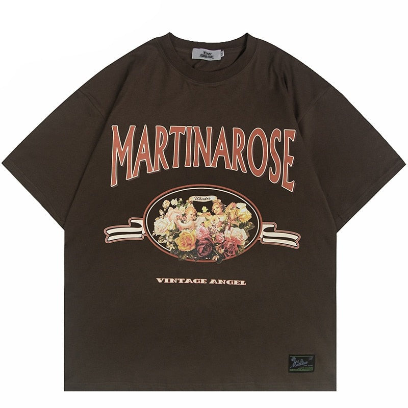 "Vintage Rose" Graphic Unisex Streetwear Vintage Women Men Y2K T-Shirt