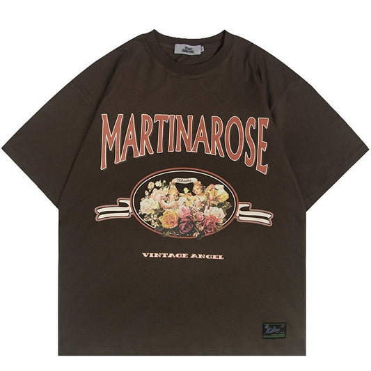 "Vintage Rose" Graphic Unisex Streetwear Vintage Women Men Y2K T-Shirt
