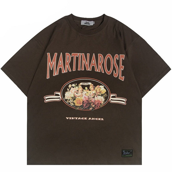 "Vintage Rose" Graphic Unisex Streetwear Vintage Women Men Y2K T-Shirt