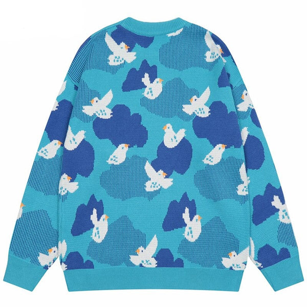 "Flying Together" Unisex Men Women Streetwear Graphic Sweater