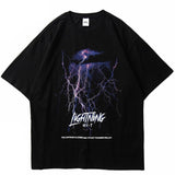 "Lighting Threat" Graphic Unisex Streetwear Vintage Women Men Y2K T-Shirt