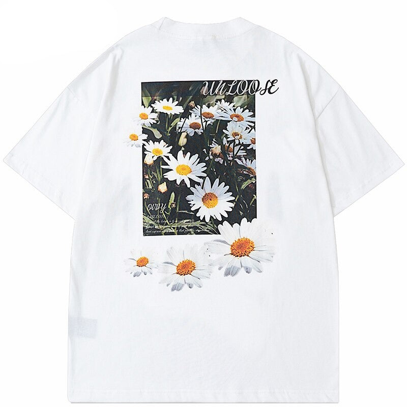 "Flower Basis" Unisex Men Women Streetwear Graphic T-Shirt