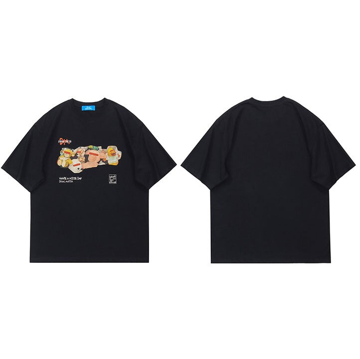 "Laying Down" Unisex Men Women Streetwear Graphic T-Shirt