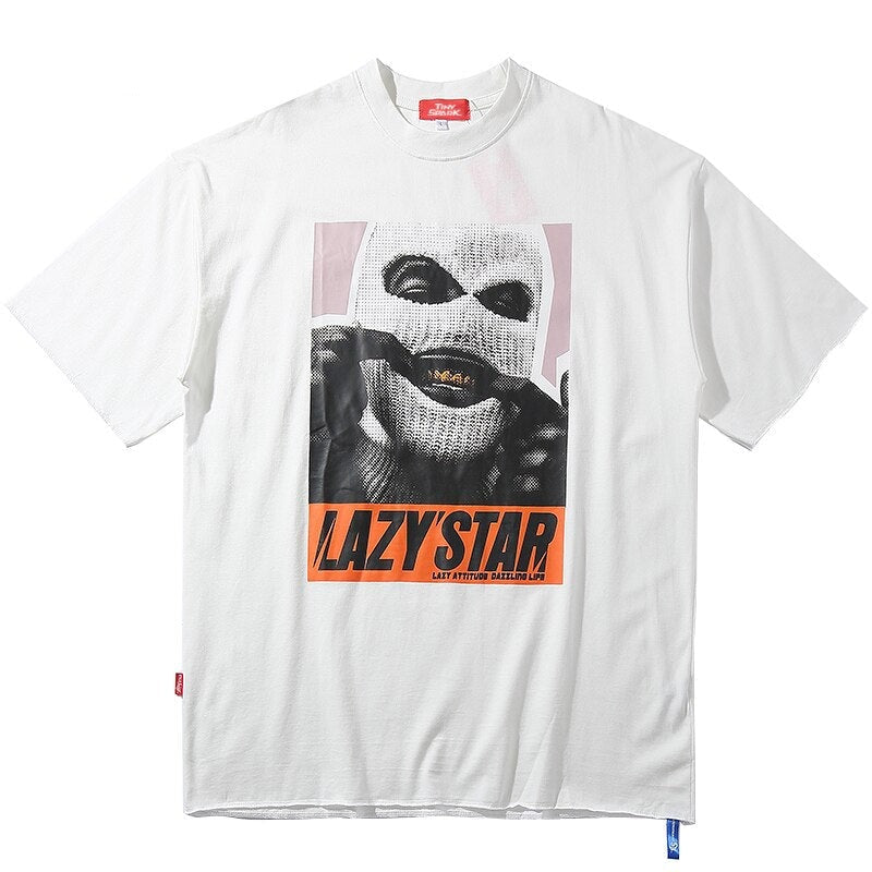 "Fuzzy Star" Graphic Unisex Streetwear Vintage Women Men Y2K T-Shirt