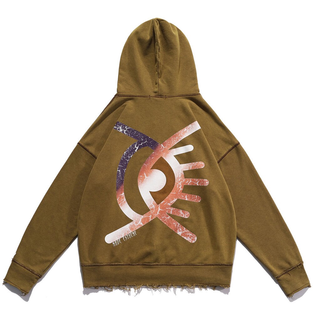 "Crossed Eye" Unisex Men Women Streetwear Graphic Hoodie