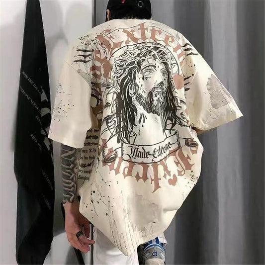 "Savior" Graphic Unisex Streetwear Vintage Women Men Y2K T-Shirt