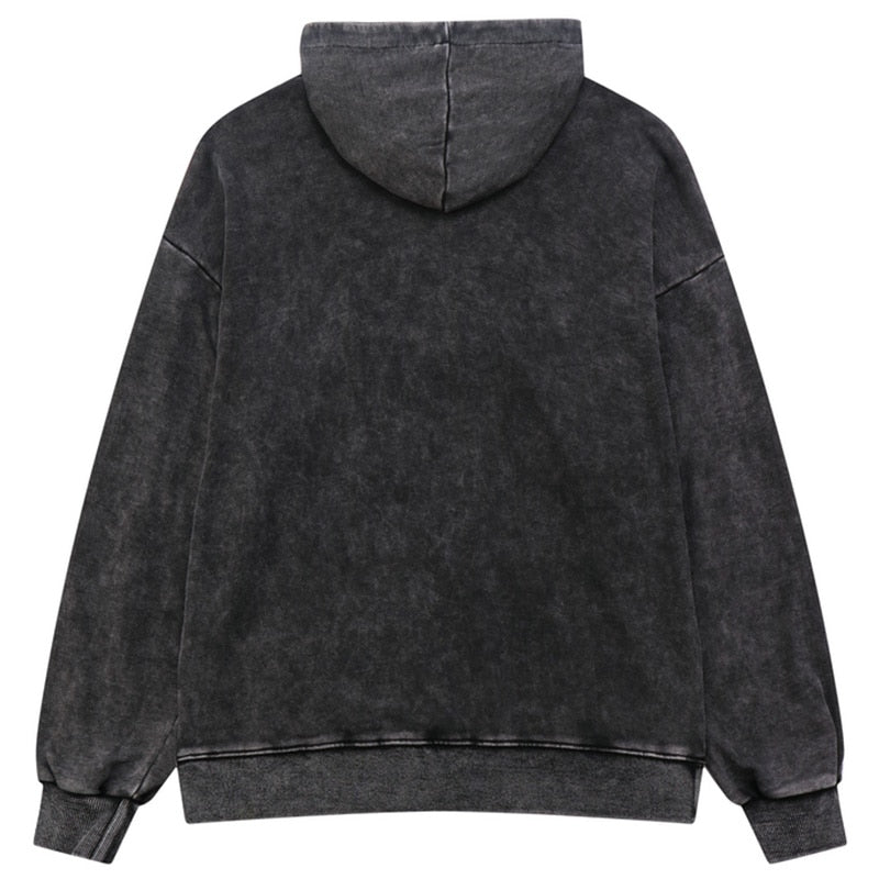 "Smoke Skull" Graphic Unisex Streetwear Vintage Women Men Y2K Hoodie