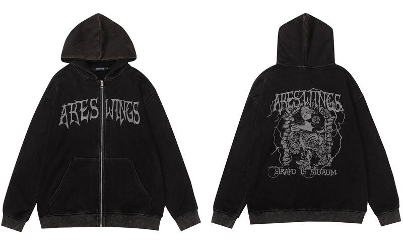 "Safe Mode" Graphic Unisex Streetwear Vintage Women Men Y2K Hoodie